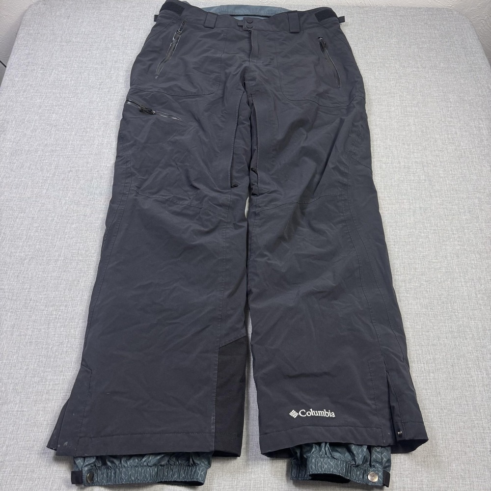 Columbia Omni-Tech Omni-Heat Snow Pants Mens Large Black Waterproof Insulated